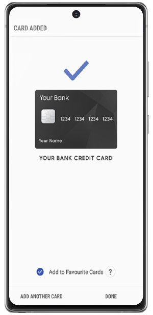 And your card is now added to Samsung Pay