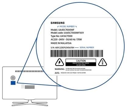 How Can We Find The Serial Number And Model Of Samsung Tv Samsung Support Gulf