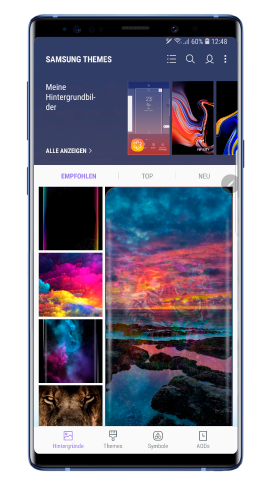 Wie Richte Ich Das Hintergrundbild Meines Galaxy Note9 Ein Samsung Support Schweiz