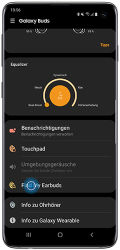So verwenden Sie „Find My Earbuds“ | Samsung Support Österreich