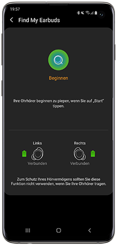 So verwenden Sie „Find My Earbuds“ | Samsung Support Österreich