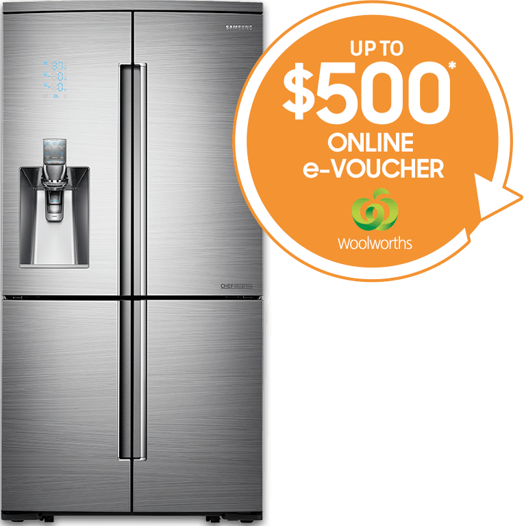 UP TO $500* ONLINE e‑VOUCHER. WOOLWORTHS