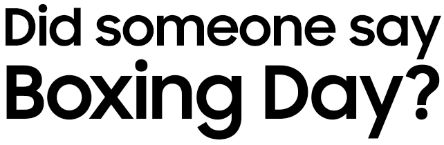 Did someone say Boxing Day?