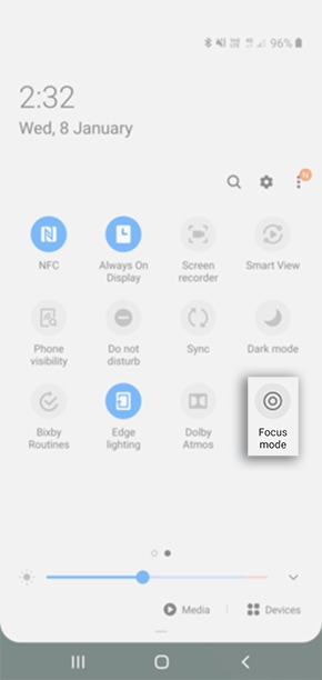 Tap on Focus Mode