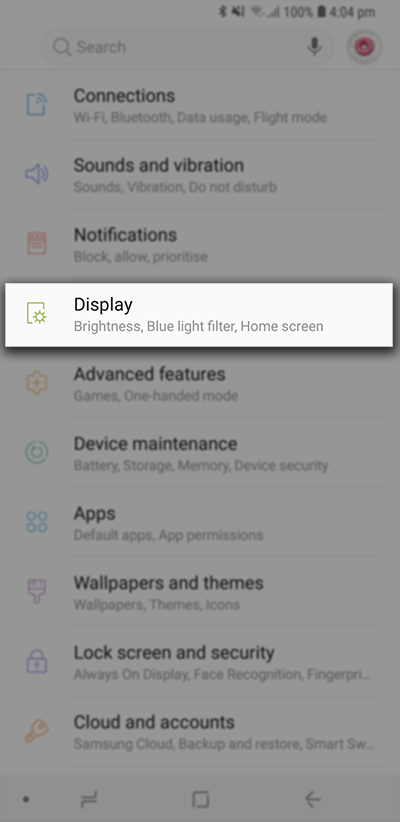 Galaxy Smartphones About The Blue Light Filter Samsung Support India