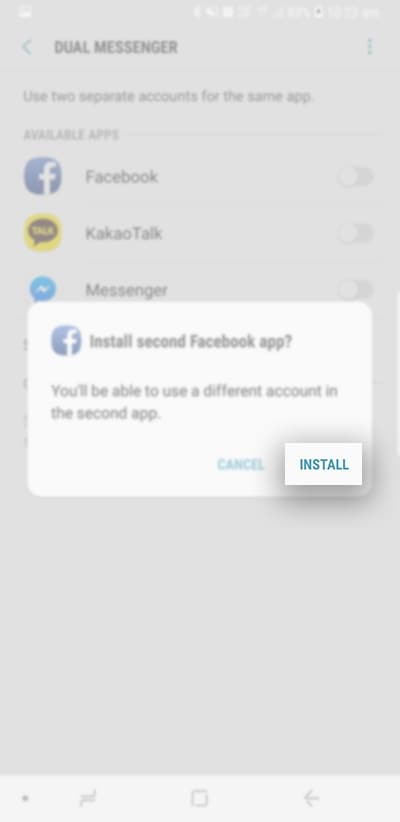 dual messenger app samsung