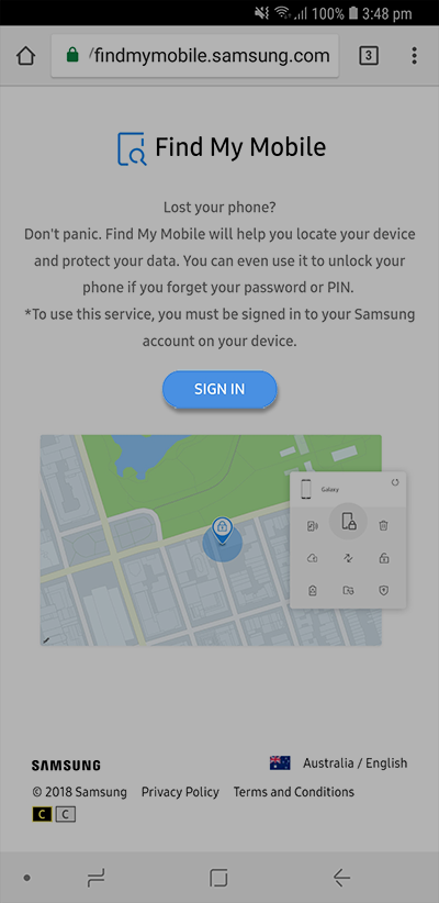 Find my phone samsung