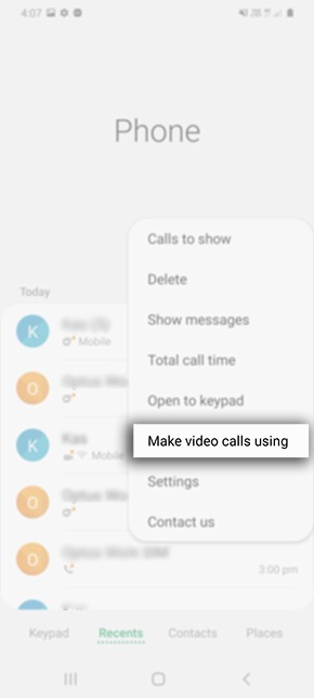 why cant i make video calls on my samsung