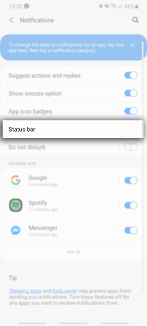 How do I configure the Status bar on my Galaxy phone? | Samsung Support ...