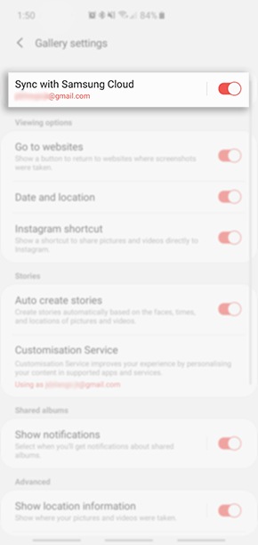 Syncing My Gallery To Samsung Cloud Samsung Support Australia