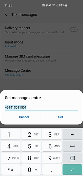 Can't send SMS on Samsung Phone | Samsung Support Australia