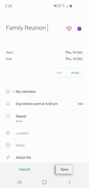 samsung diary app