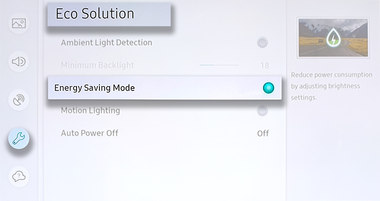 Activate Energy Saving Mode On A Samsung Tv Samsung Support