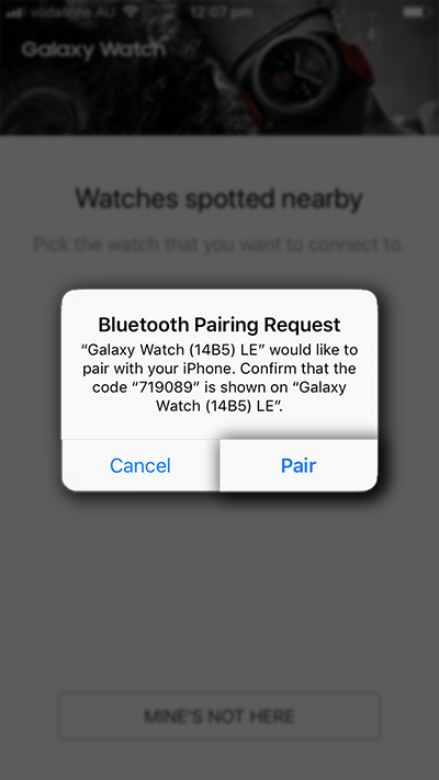 using samsung watch with iphone