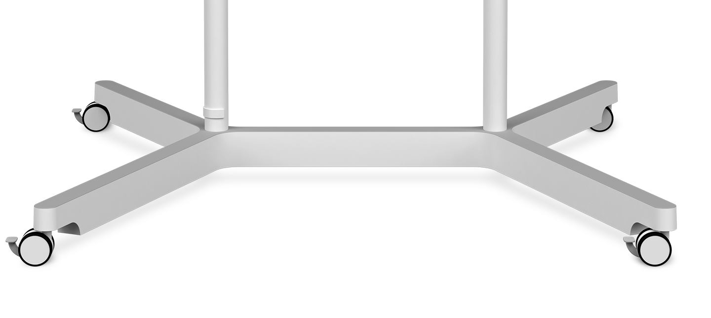 Een afbeelding van het uitvergrote onderste gedeelte van een Samsung Flip, met vier wielen die van links naar rechts bewegen. 