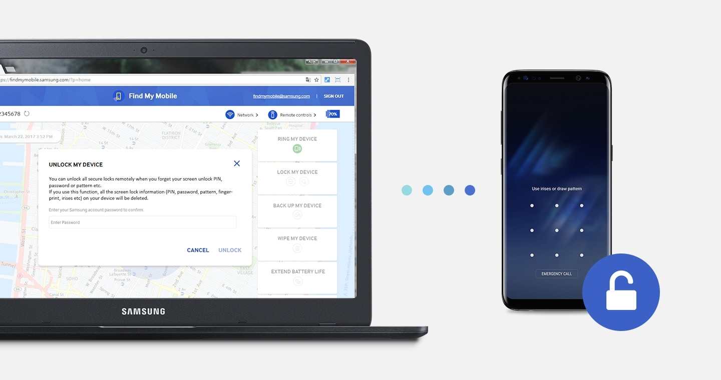 Android pode ser rastreado pelo Google/endereço do Gmail, e iPhone, pelo iCloud