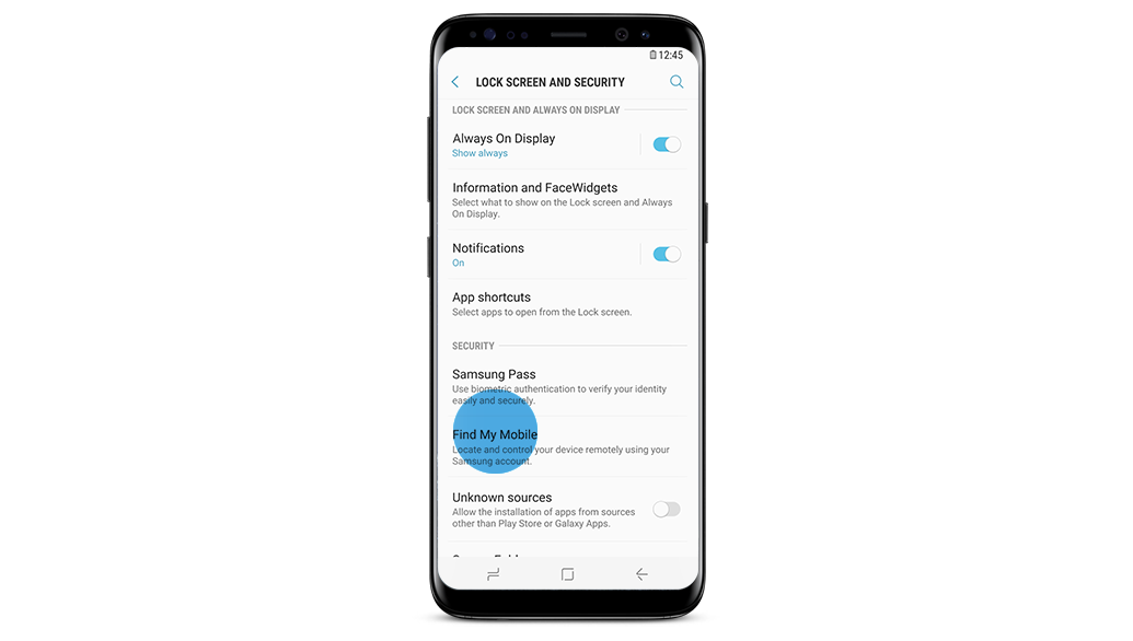 como rastrear um celular samsung galaxy s8 lite