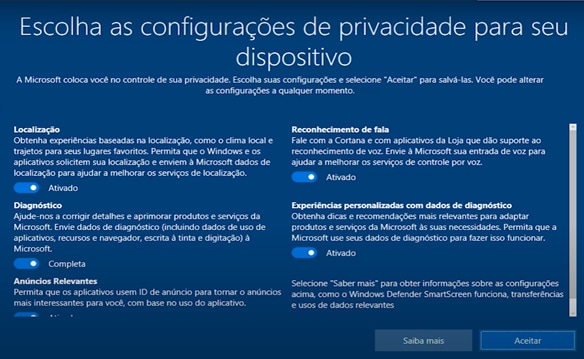 Instalao inicial do Windows