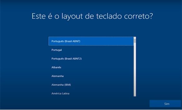 Instalao inicial do Windows