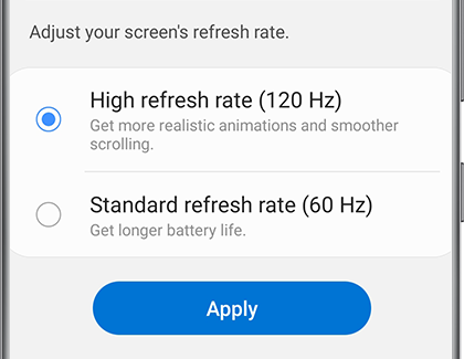 s20 5g refresh rate