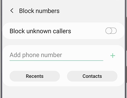 Block numbers from the Phone app
