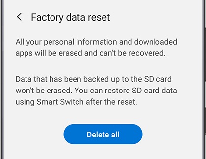 Galaxy A20 Perform A Factory Reset Sm A205w Samsung Support Ca