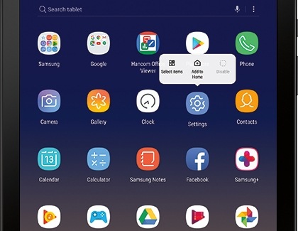 Galaxy Tab S4 Customize The Home Screens Sm T830 Samsung