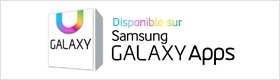 Bannière indiquant que l’application pour le Galaxy peut être téléchargée