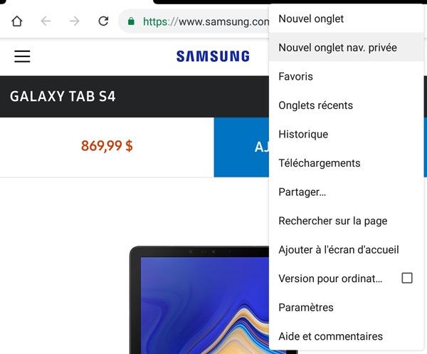 Galaxy Tab S4 Supprimer L Historique De Navigation Les Fichiers