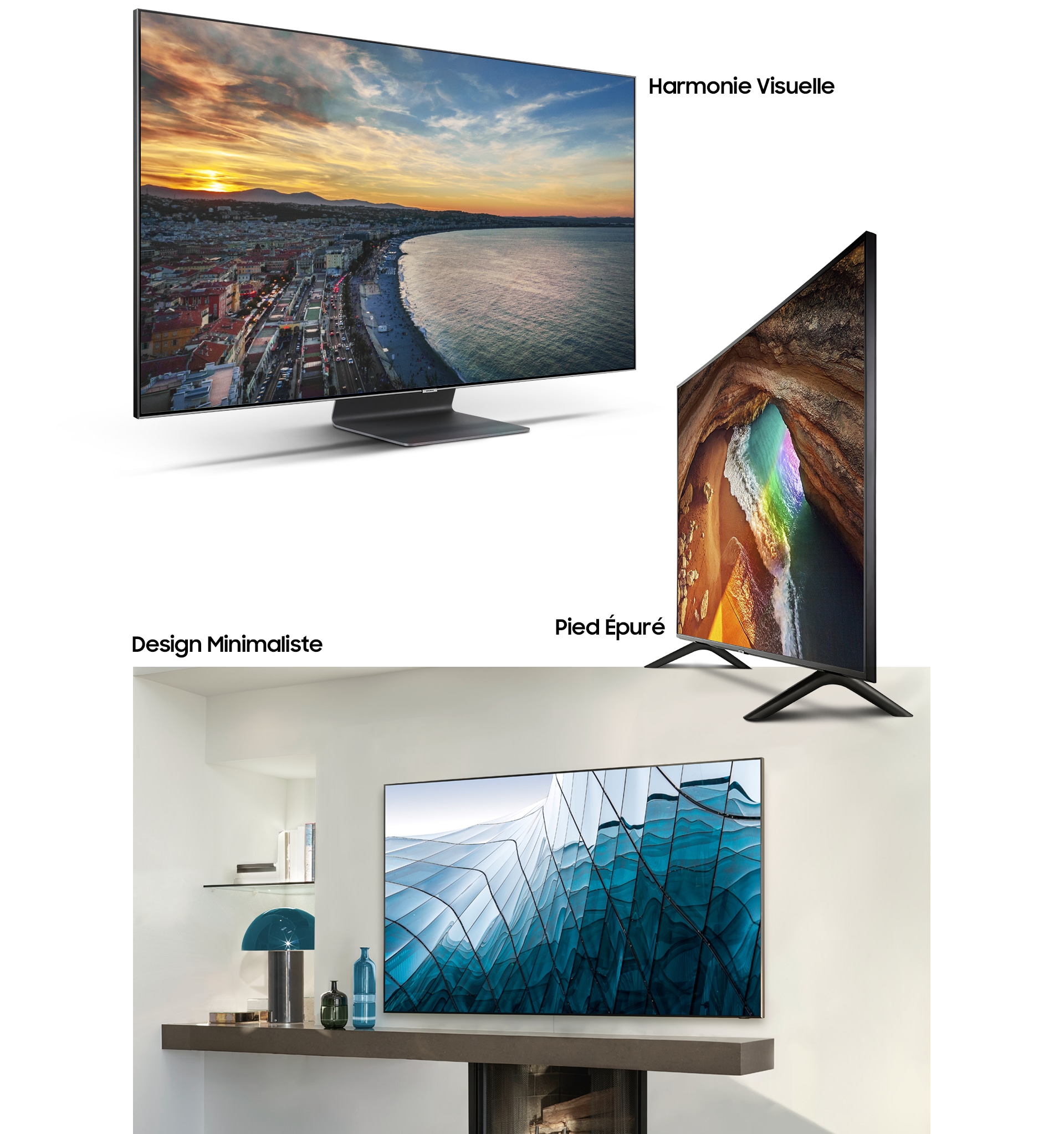 Design du téléviseur QLED 2019 Un superbe téléviseur allumé ou éteint