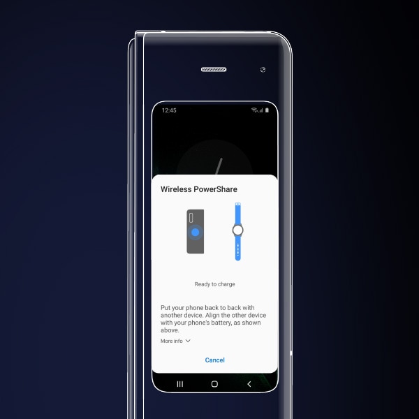 Aprende a compartir carga con otro dispositivo en el Galaxy Fold.