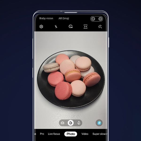 El optimizador de escena del Galaxy S10 de última generación.