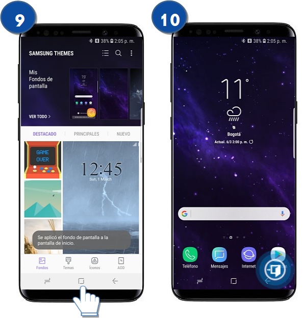 Galaxy S9 | S9 Plus - ¿Cómo cambiar el fondo de pantalla ...