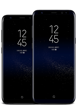 盖乐世 S8和盖乐世 S8+并排放在一起