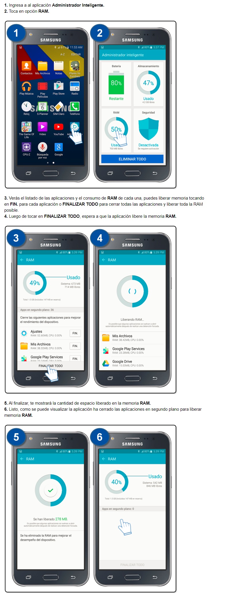 samsung j5 ram storage