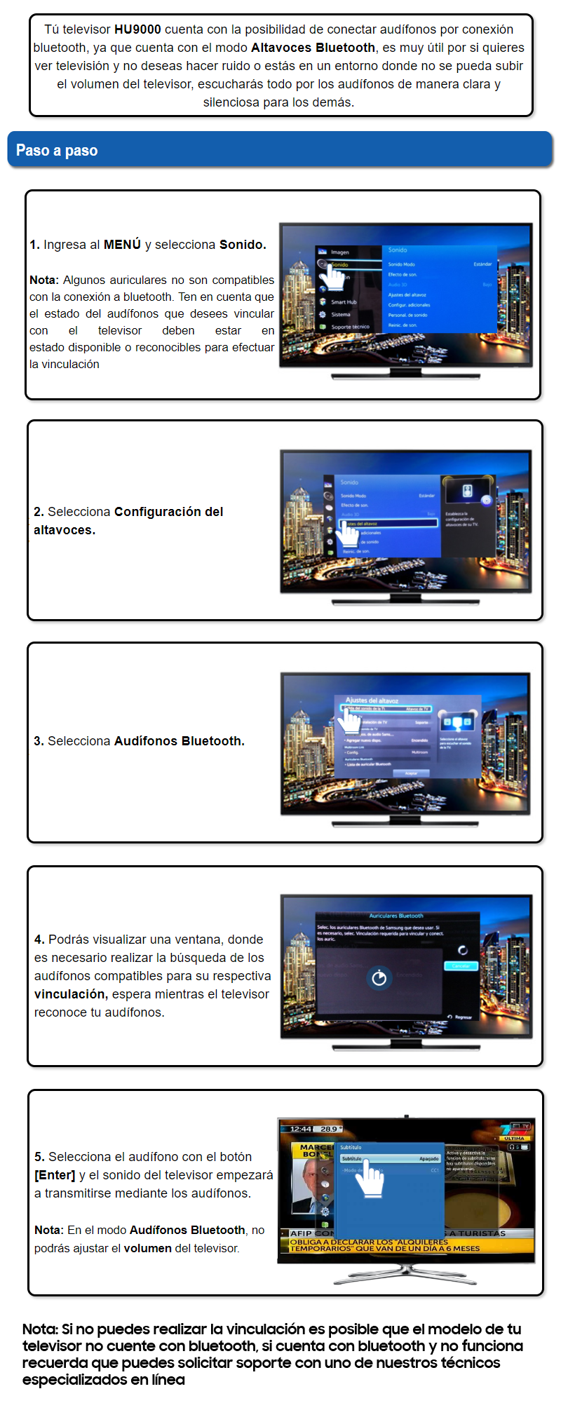 Conectar audífonos bluetooth a smart tv samsung