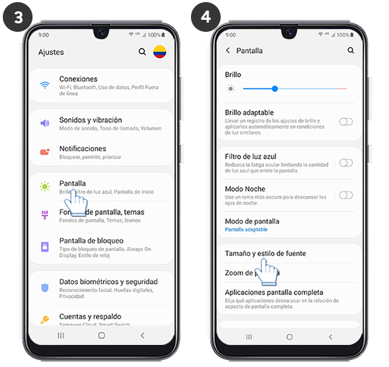Galaxy A30 Cómo Cambiar El Tamaño Y Estilo De Fuente