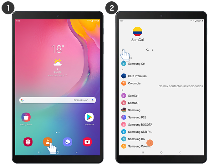 Como Cerrar Ventanas En Tablet Samsung Galaxy Tab A 2019 - ¿Cómo configurar la lista de contactos? | Samsung