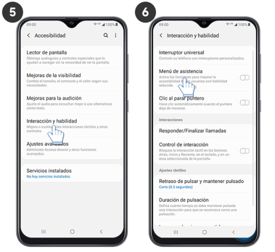 samsung a10 menu