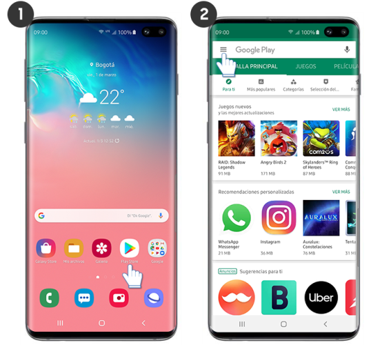 samsung galaxy s10 play store