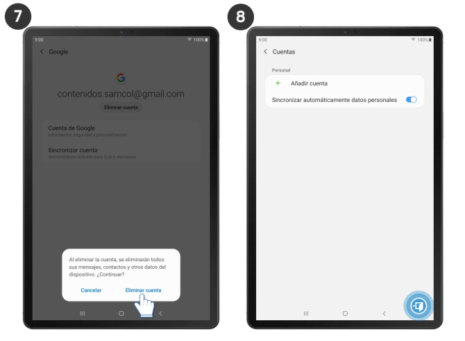 Como Cerrar Ventanas En Tablet Samsung Galaxy Tab S5e Wi-Fi ¿Cómo eliminar la cuenta de Google? | Samsung