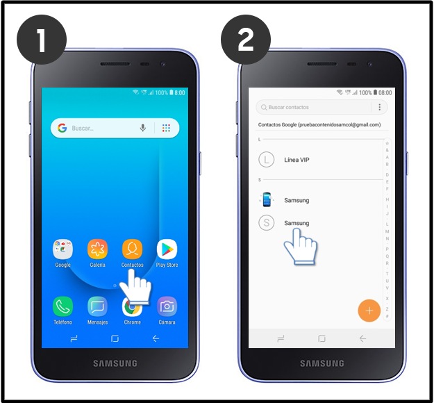 ¿Cómo añadir un contacto a favoritos en tu J2 Core? Samsung Soporte CO