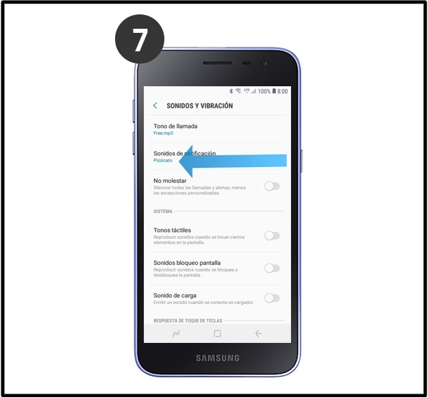 ¿cómo Configurar Los Sonidos De Notificación En Tu Galaxy J2 Core Samsung Soporte Coemk 5988