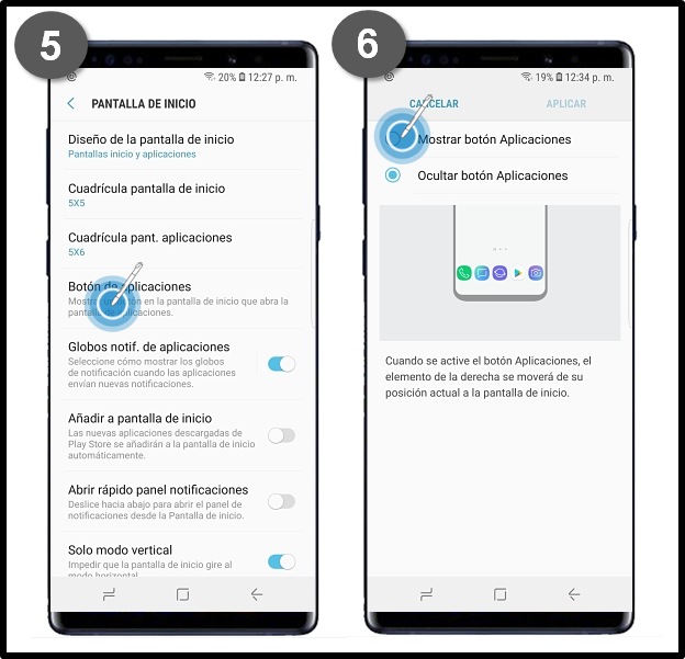 ¿cómo Activar El Botón De Aplicaciones En Tu Note9 Samsung Soporte Co 