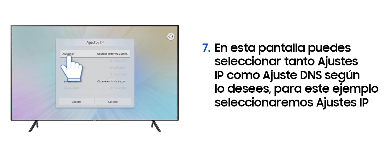 Como Poner La Hora En Smart Tv Samsung Smart TV NU7100 ¿Cómo configurar IP y DNS fijos? | Samsung Soporte CO