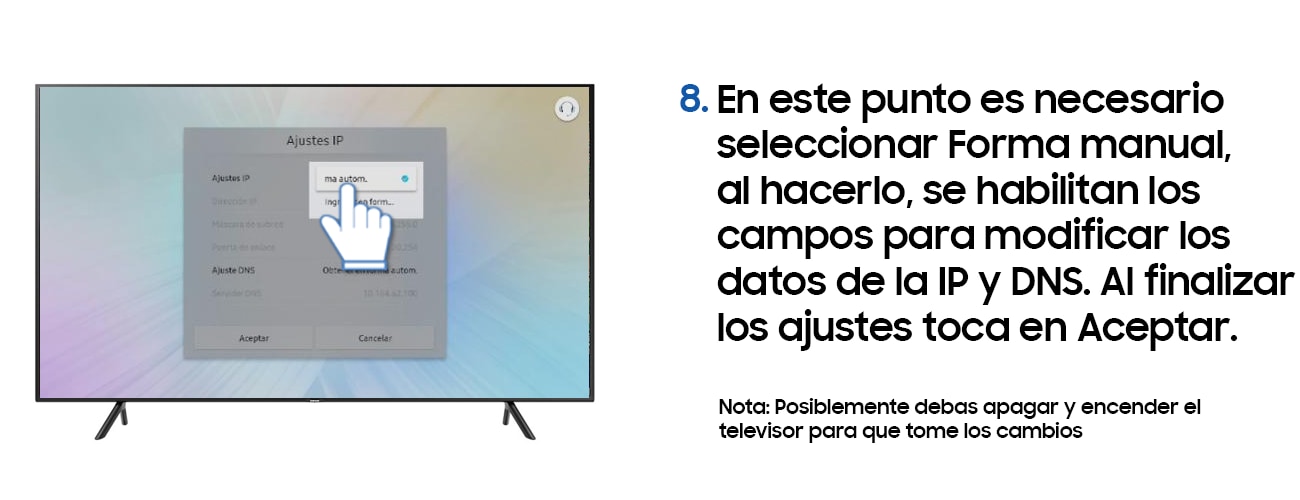 Como Poner La Hora En Smart Tv Samsung Smart TV NU7100 ¿Cómo configurar IP y DNS fijos? | Samsung Soporte CO