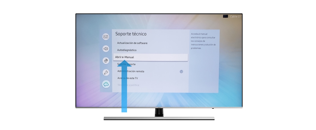Smart TV NU8000- ¿Cómo abrir el manual de usuario en el TV? | Samsung
