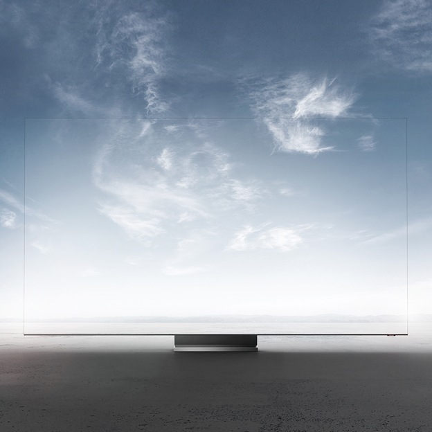 Un televisor Samsung QLED 2020 en primerísimo primer plano.