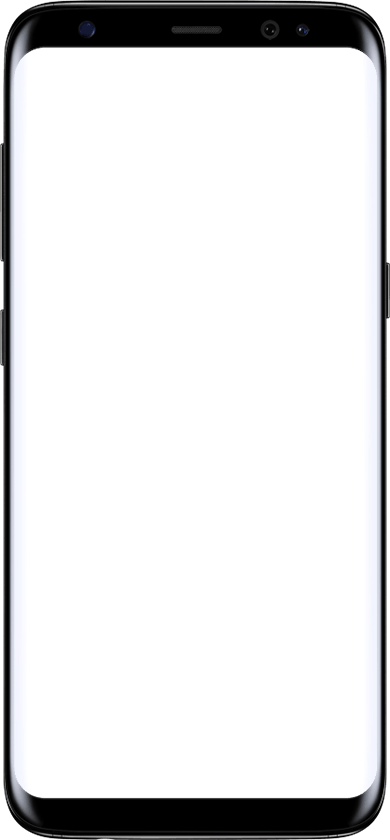 Obrázek Galaxy S8 s prázdnou obrazovkou