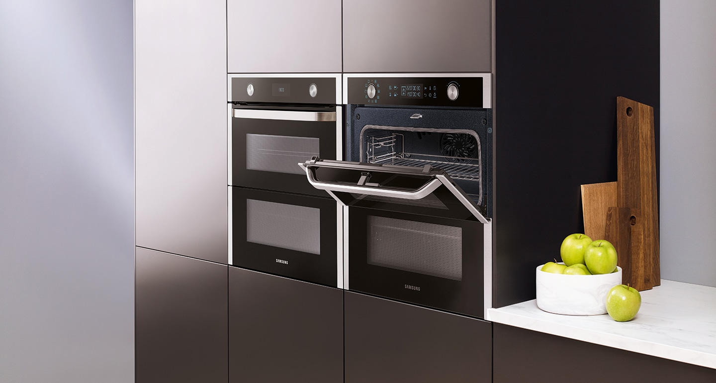 Der smarte Dual Cook Flex Backofen | Samsung AT | Samsung Einbauofen mit Dual Cook Flex, Pyrolyse, 75L, Smart Control